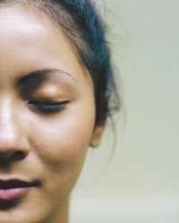 Serene face of a woman