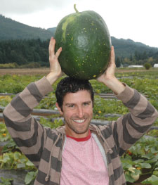 Man with watermelon