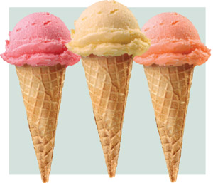 ice cream cones