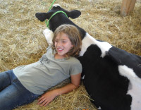 Daesha Ali, with her 4-H calf